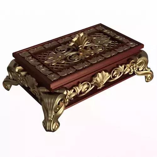 Casket Carved 015 Red