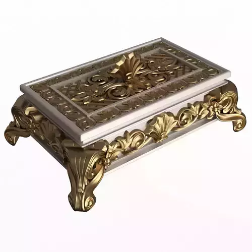 Casket Carved 015 White