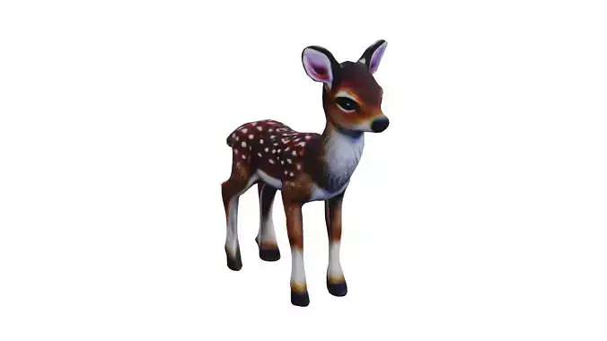 Fawn low poly Low-poly 3D model