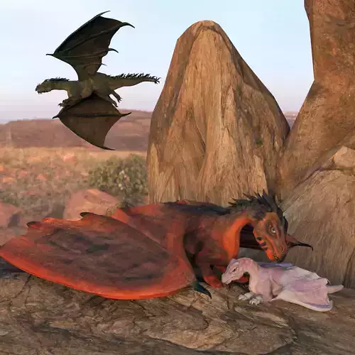 Tint Treasury for Celestial Dragonis Low-poly 3D model