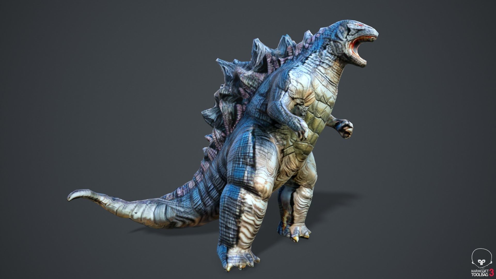 Godzilla Cartoon Low-poly 3D model_20