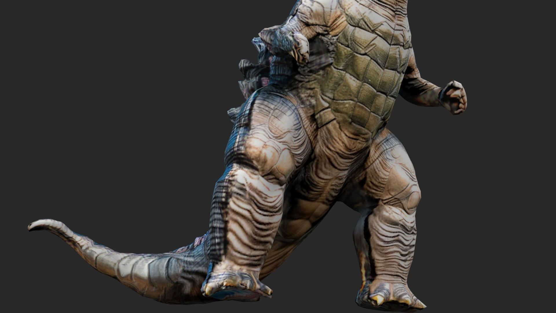 Godzilla Cartoon Low-poly 3D model_7