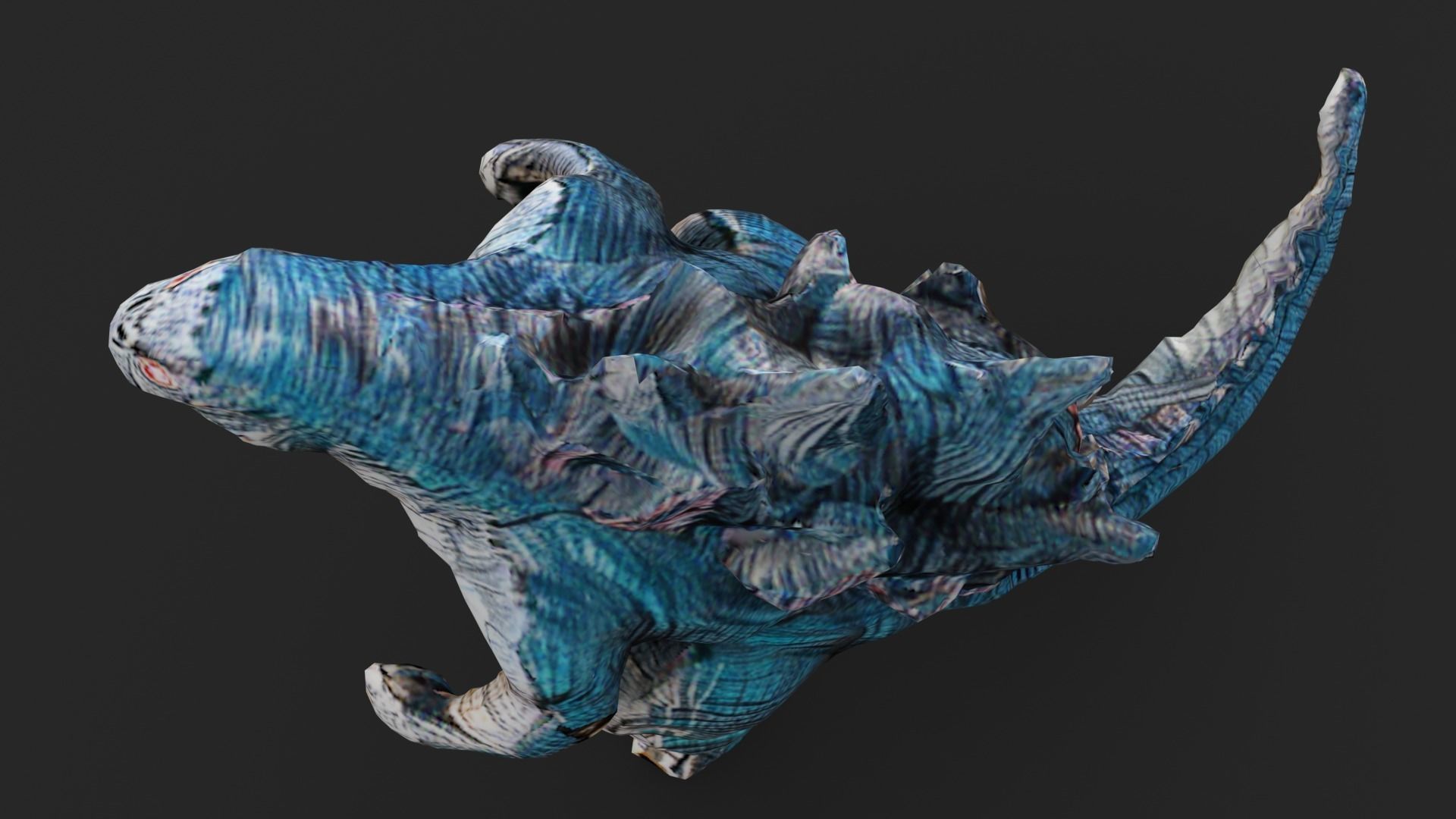 Godzilla Cartoon Low-poly 3D model_10