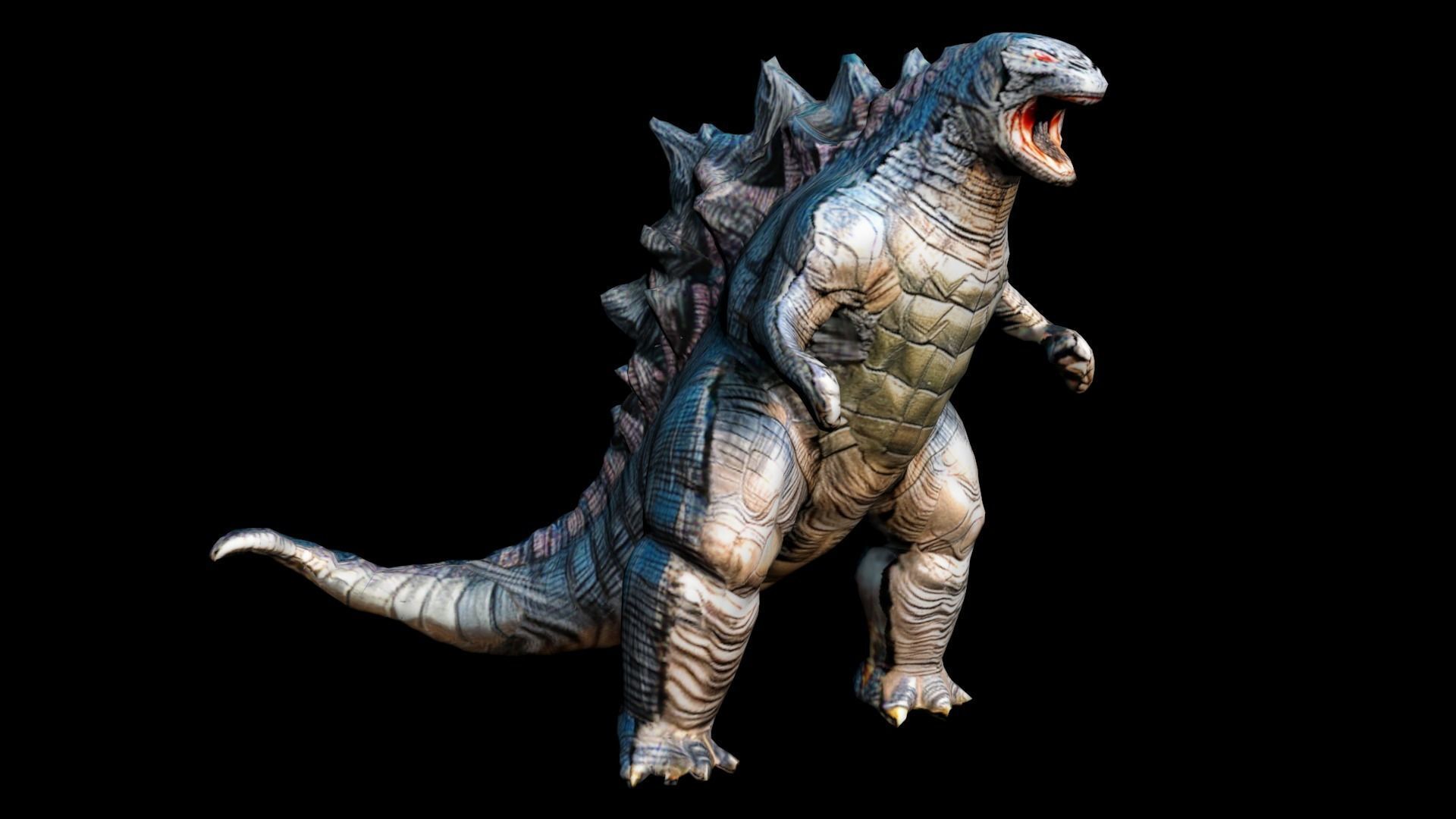 Godzilla Cartoon Low-poly 3D model_17