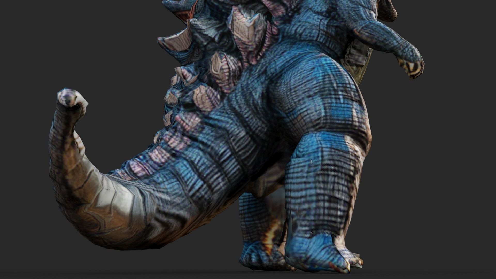 Godzilla Cartoon Low-poly 3D model_11