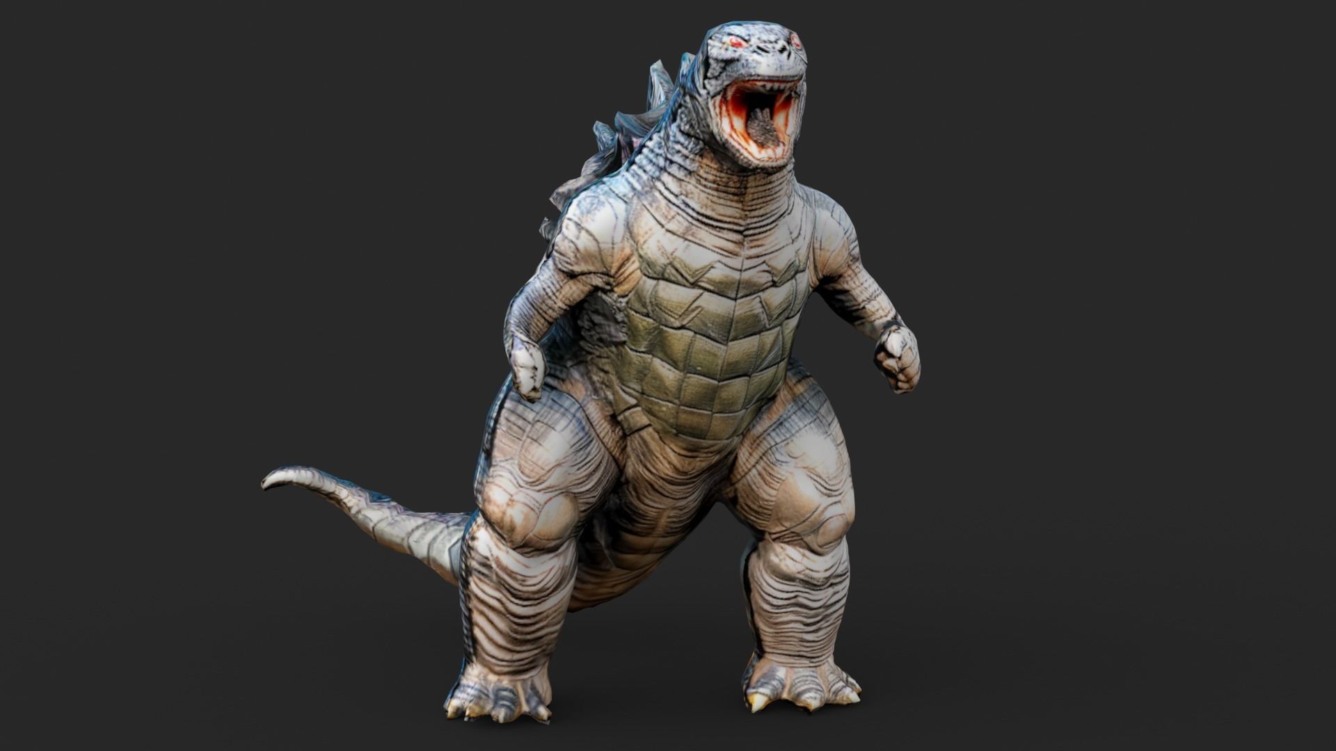 Godzilla Cartoon Low-poly 3D model_3
