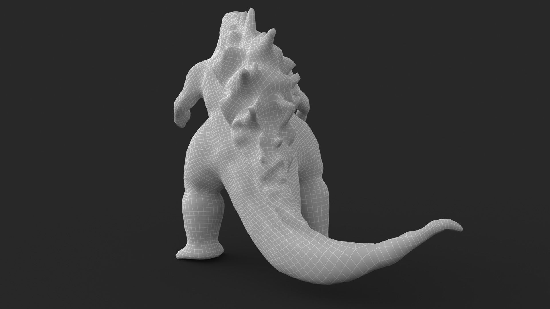 Godzilla Cartoon Low-poly 3D model_15