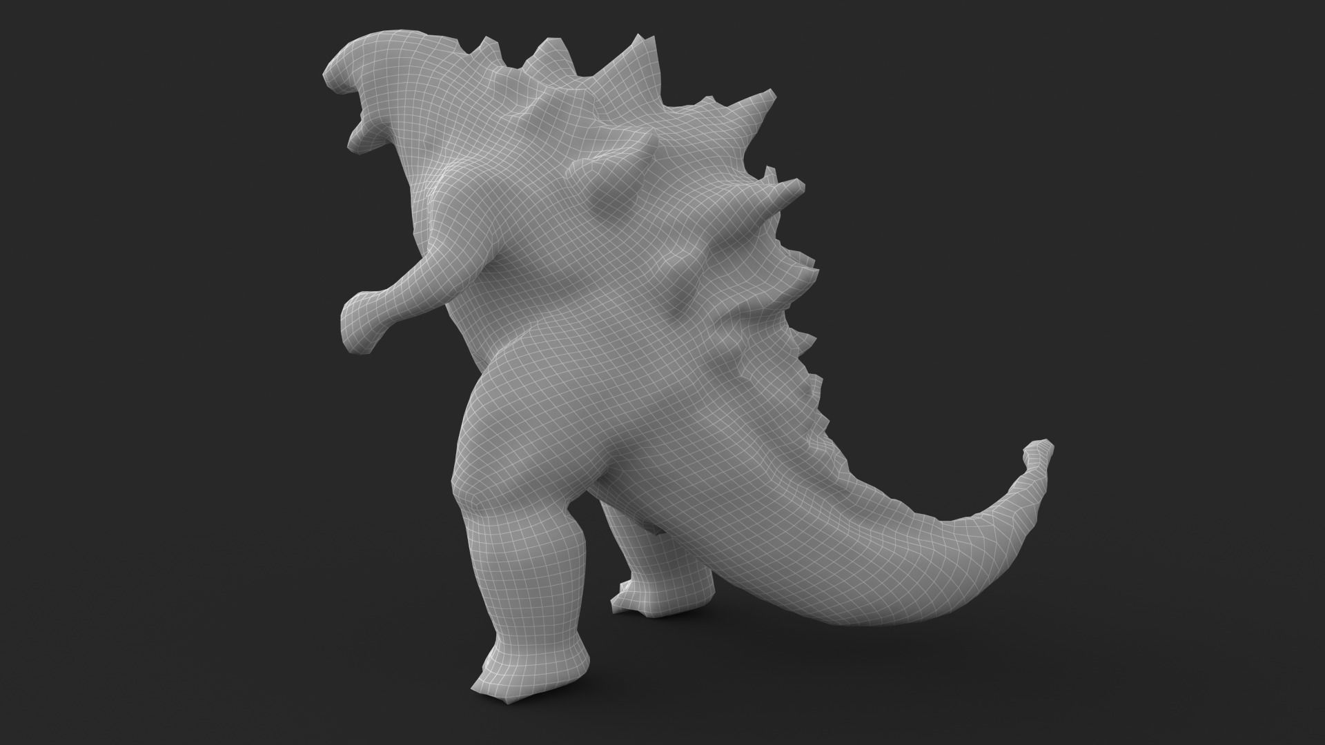 Godzilla Cartoon Low-poly 3D model_14