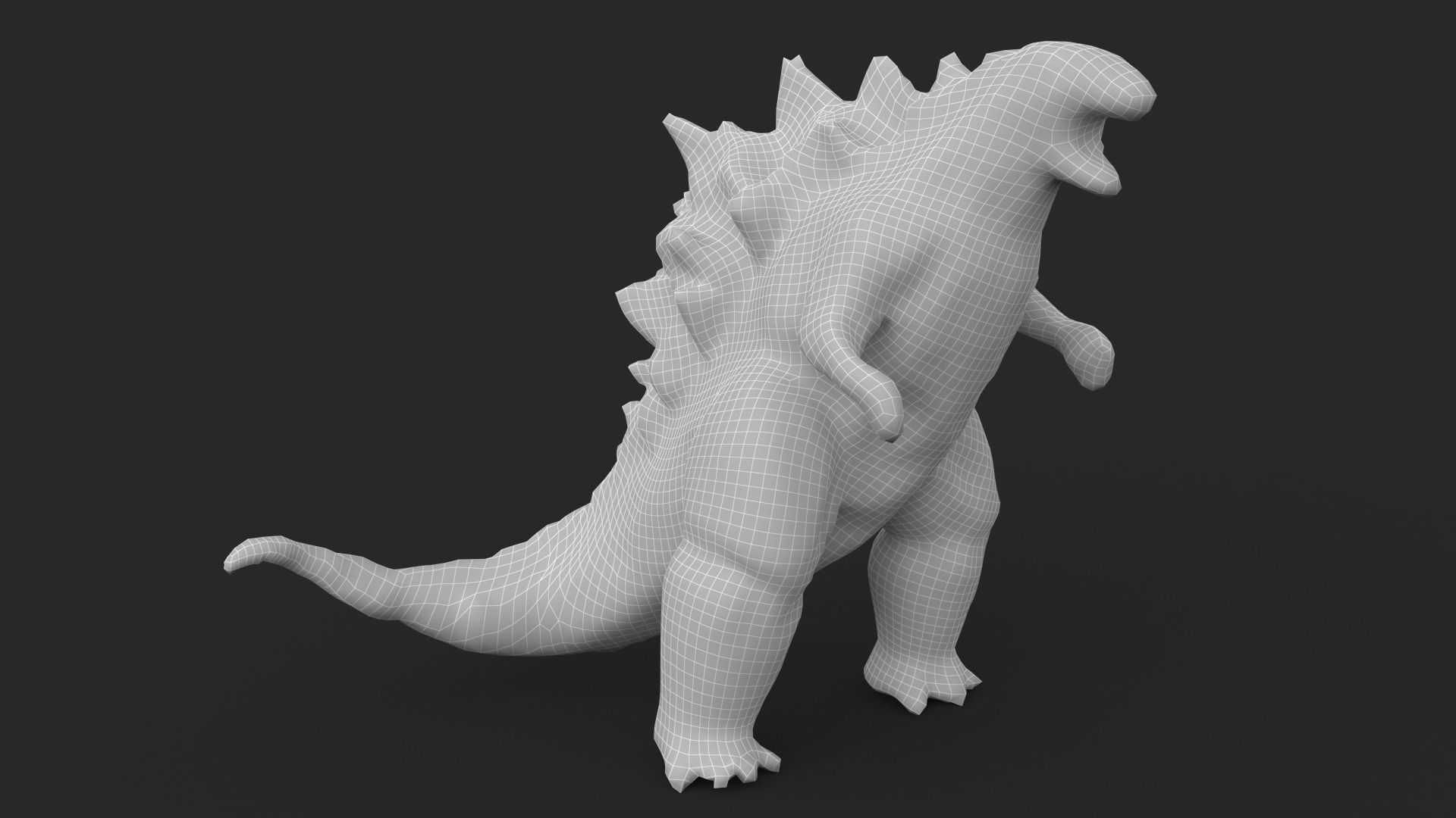 Godzilla Cartoon Low-poly 3D model_13