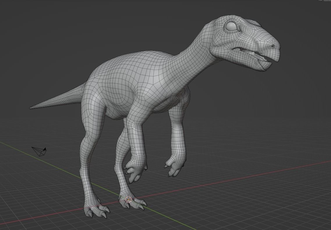 PisanosaurusNo hair Free low-poly 3D model_6