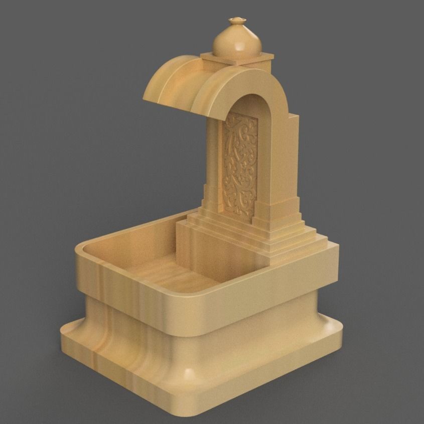 4 sizes desk or table fountain - planter 3D print model_2