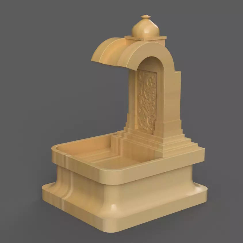 4 sizes desk or table fountain - planter 3D print model_0