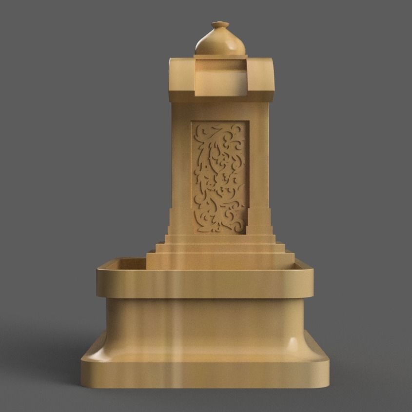 4 sizes desk or table fountain - planter 3D print model_1