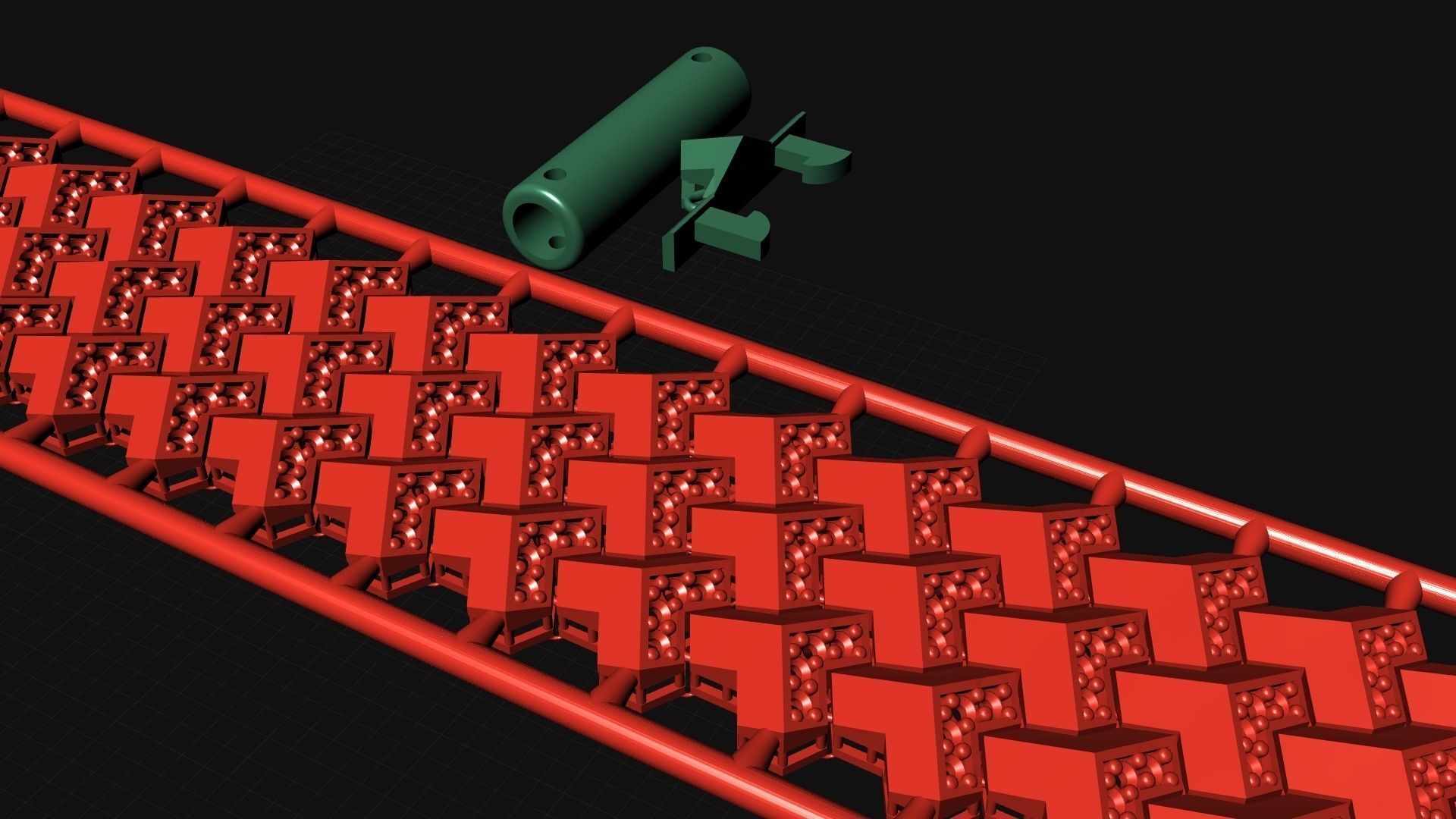 Facted Diamond Bracelet 3D print model_11