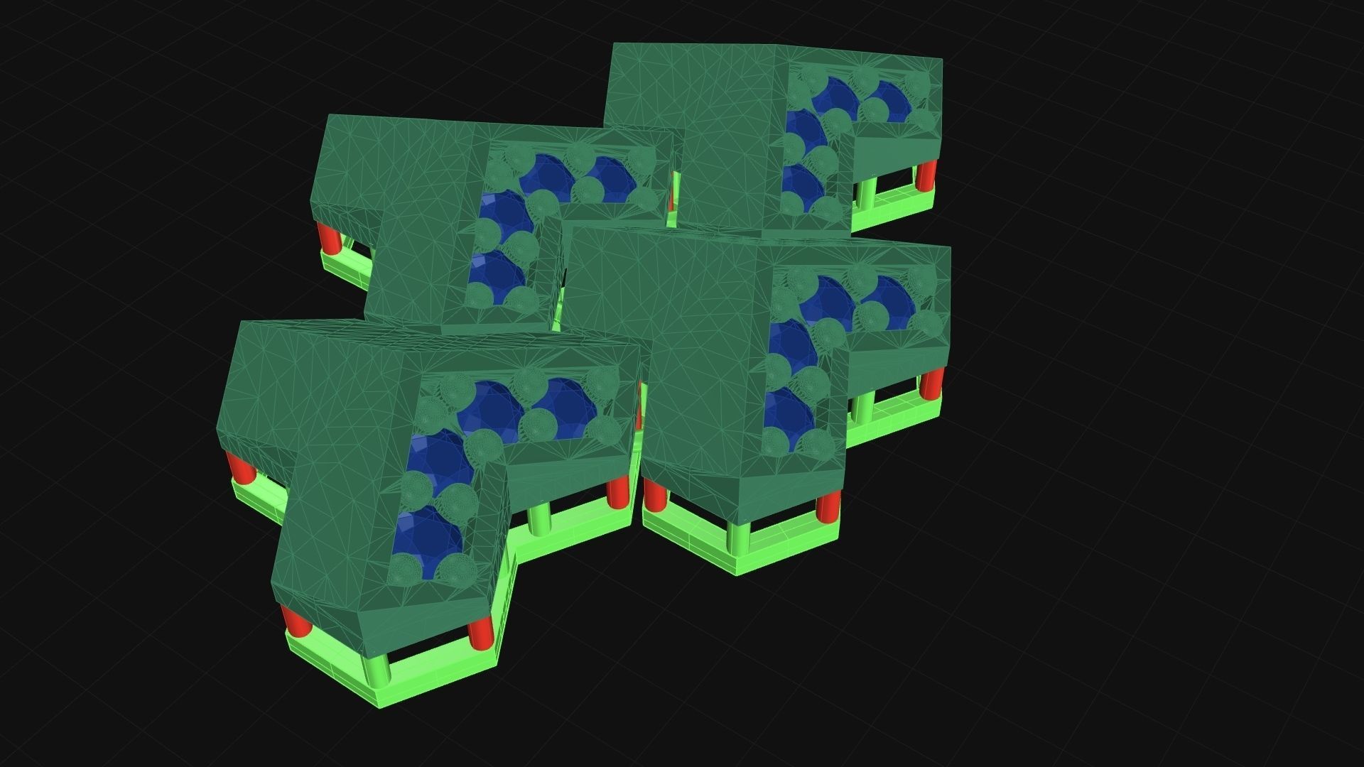 Facted Diamond Bracelet 3D print model_1