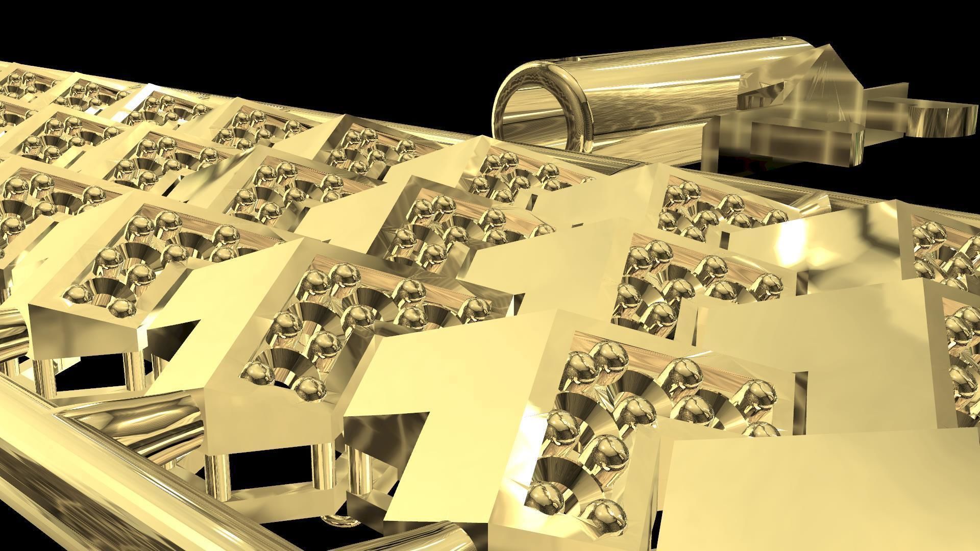 Facted Diamond Bracelet 3D print model_5