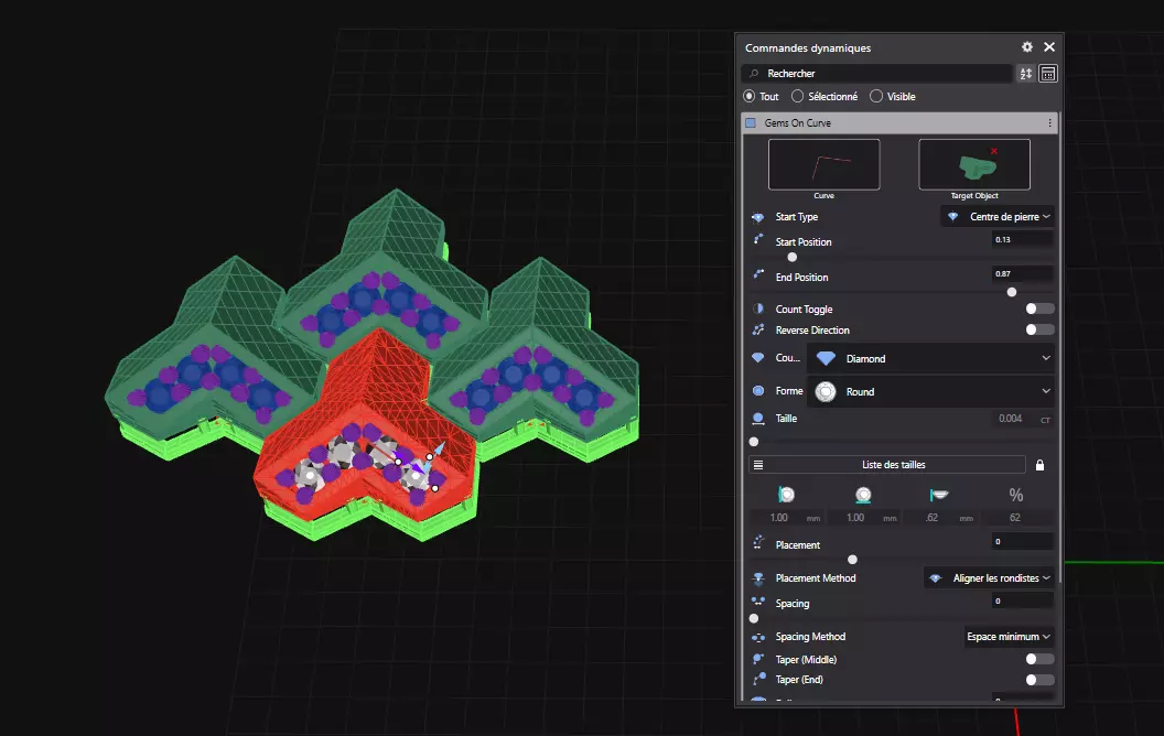 Facted Diamond Bracelet 3D print model_16