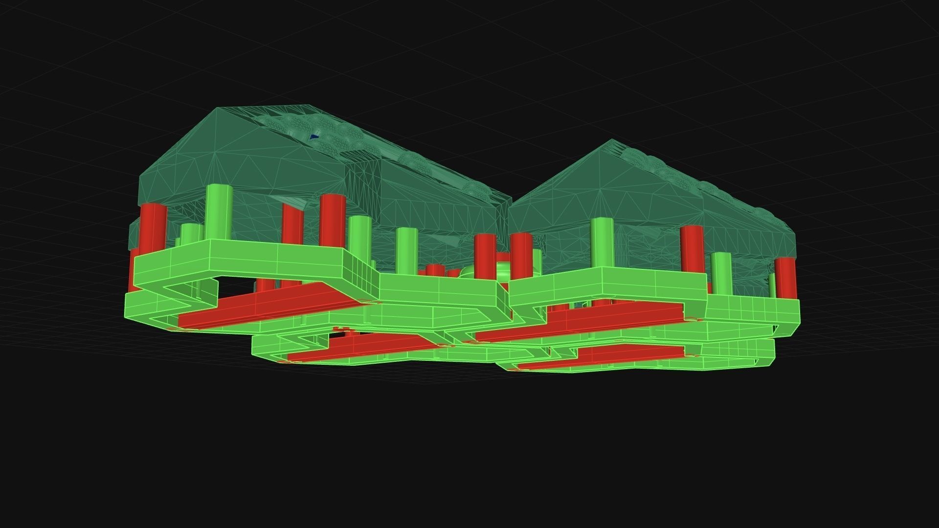 Facted Diamond Bracelet 3D print model_9