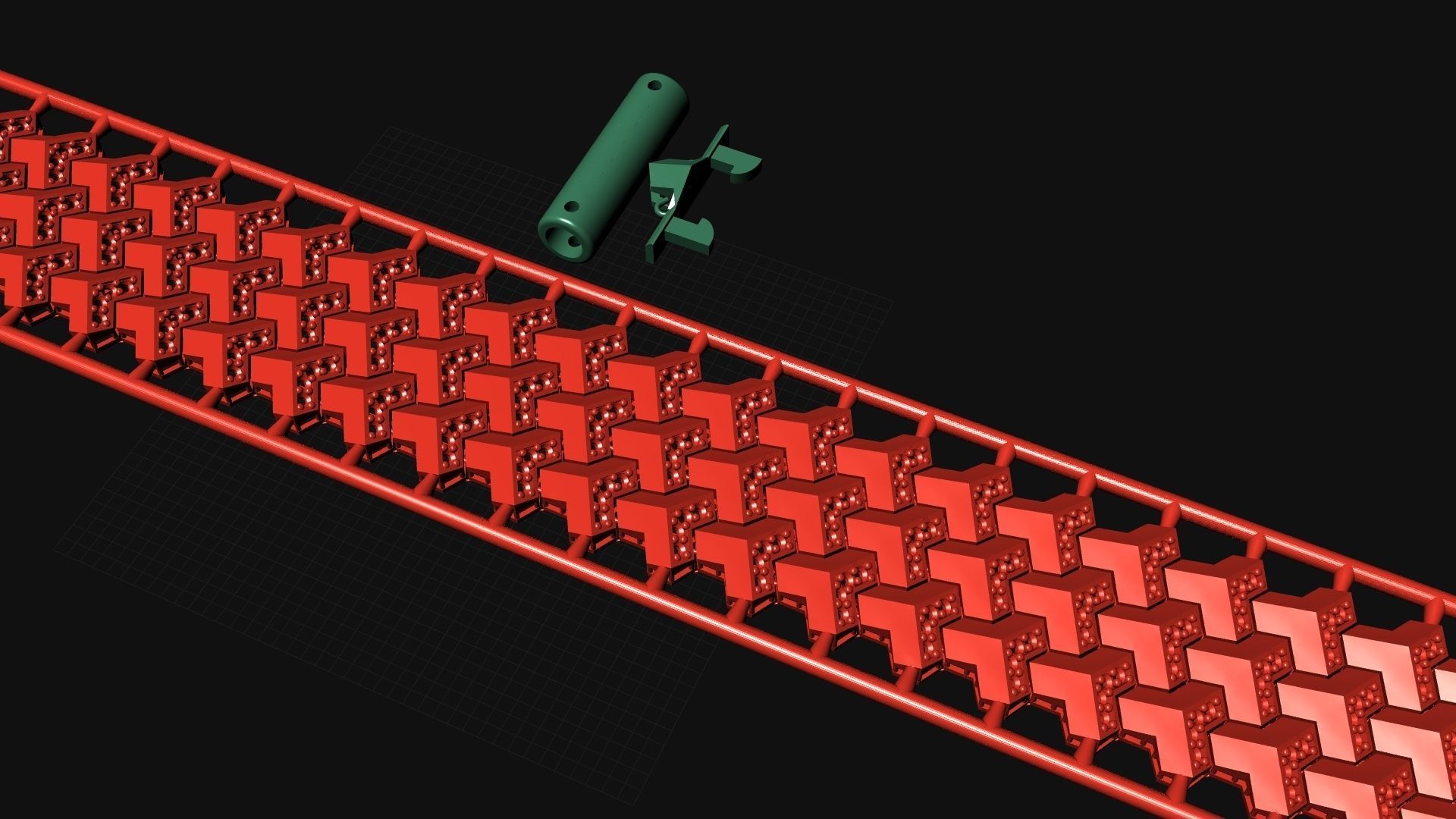 Facted Diamond Bracelet 3D print model_10