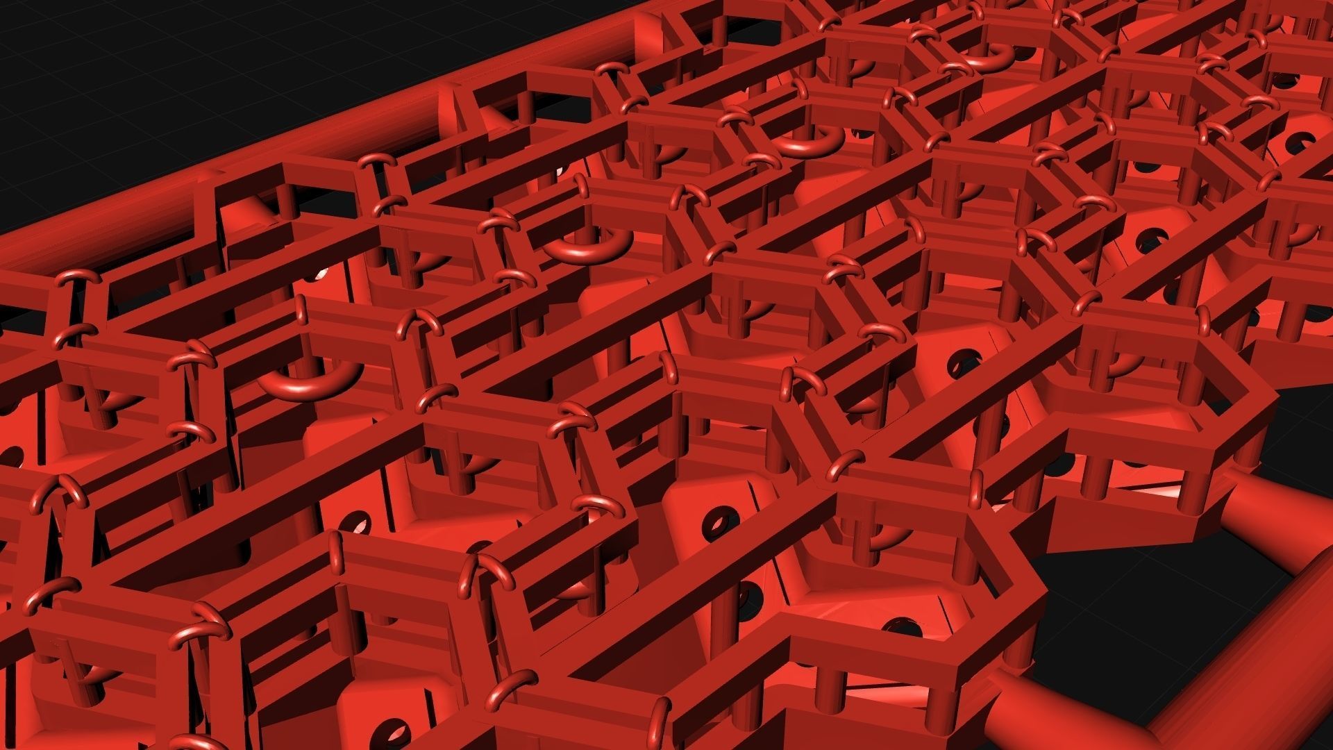 Facted Diamond Bracelet 3D print model_12