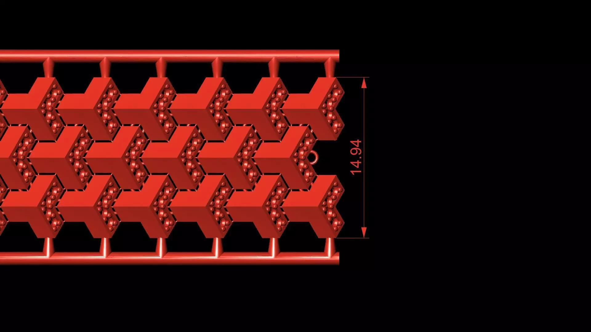 Facted Diamond Bracelet 3D print model_0