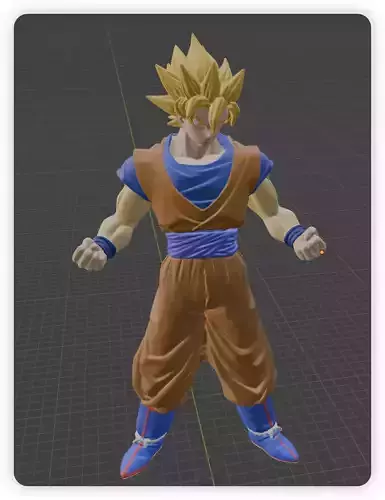 DragonBall Goku Super Saiyajin Super Saiyan2 3D print model