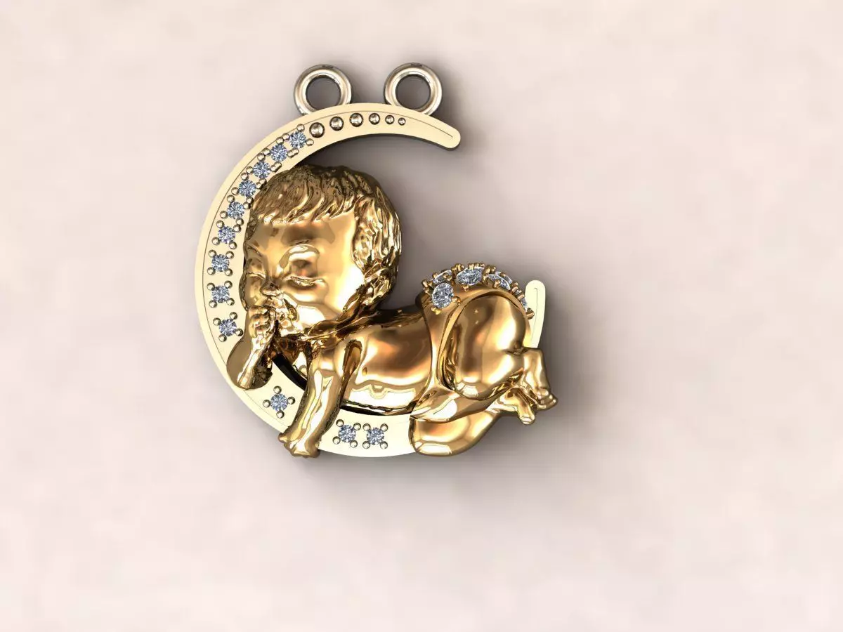 Baby Pendant child 3D print model