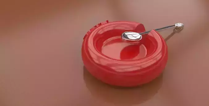 A YHVH themed teaspoon and used tea bag holder