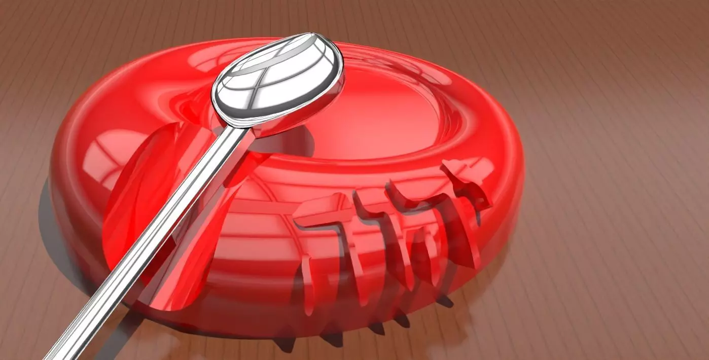 A YHVH themed teaspoon and used tea bag holder 3D print model_0