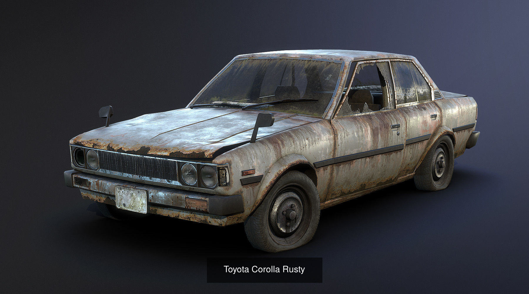 Old Rusted Retro Cars Collection _4