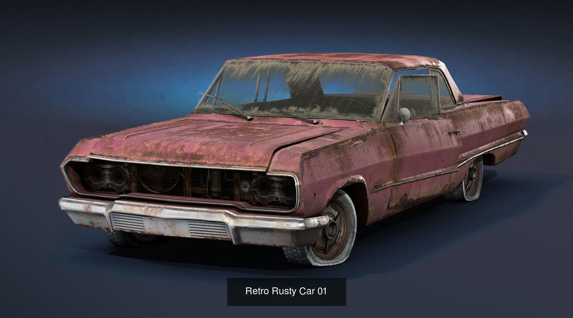 Old Rusted Retro Cars Collection _7