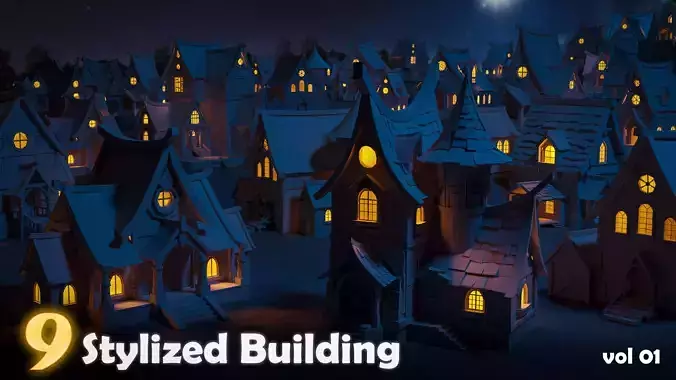 Stylized Building-Base Mesh