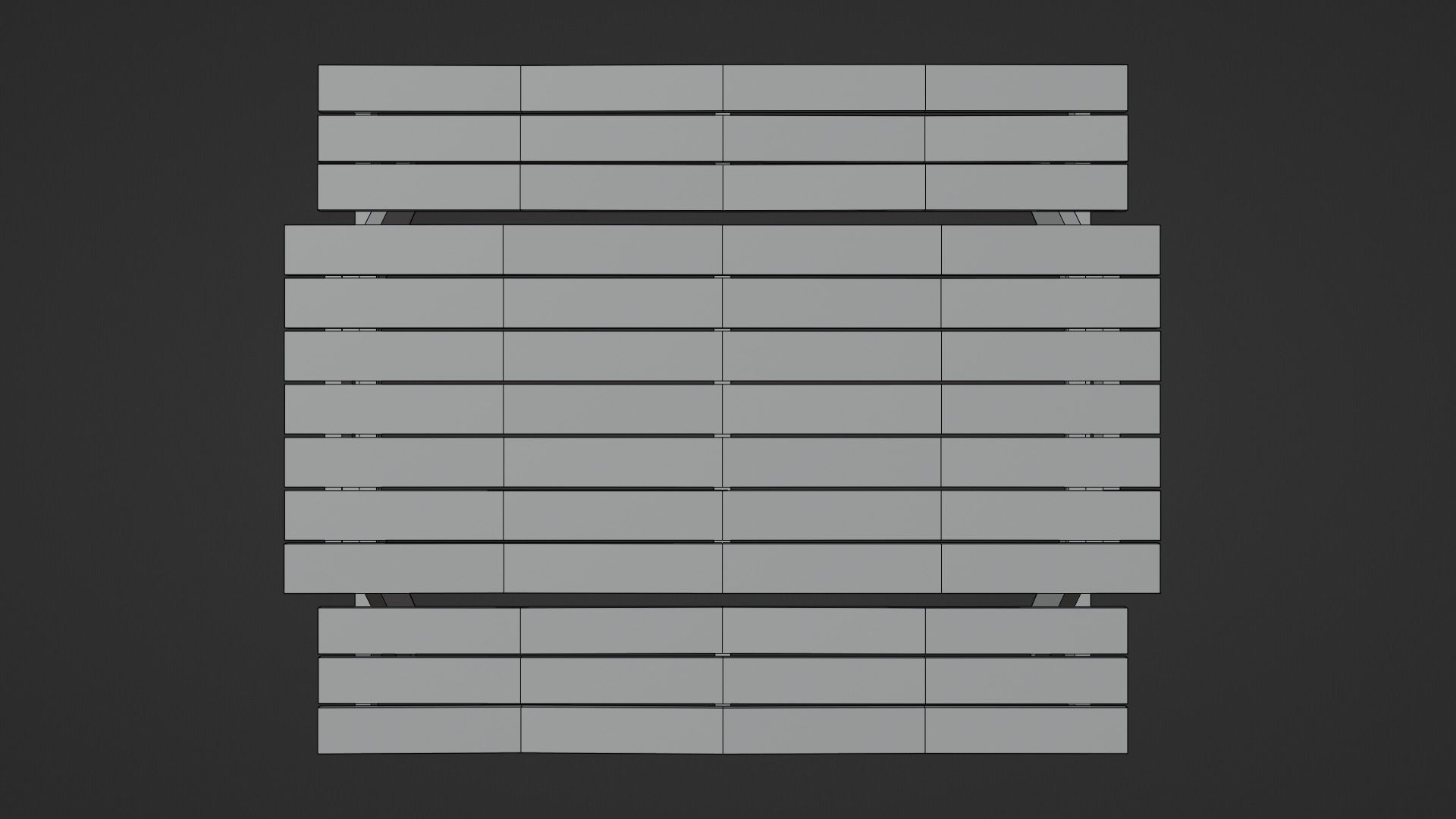 Low-Poly Realistic Wooden Picnic Table Low-poly 3D model_11