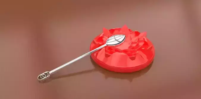  A teaspoon and teabag holder