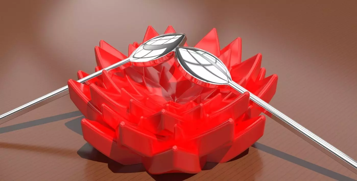 A teaspoon and teabag holder 3D print model