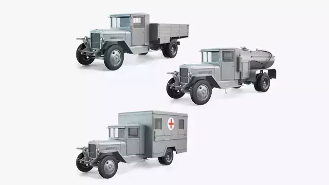 ZIS-5 Truck High-Poly Collection