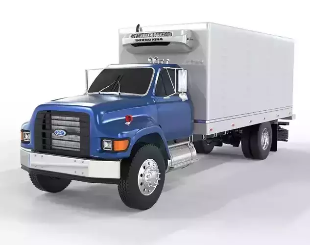 Generic Truck With Fiber Cava 3D model