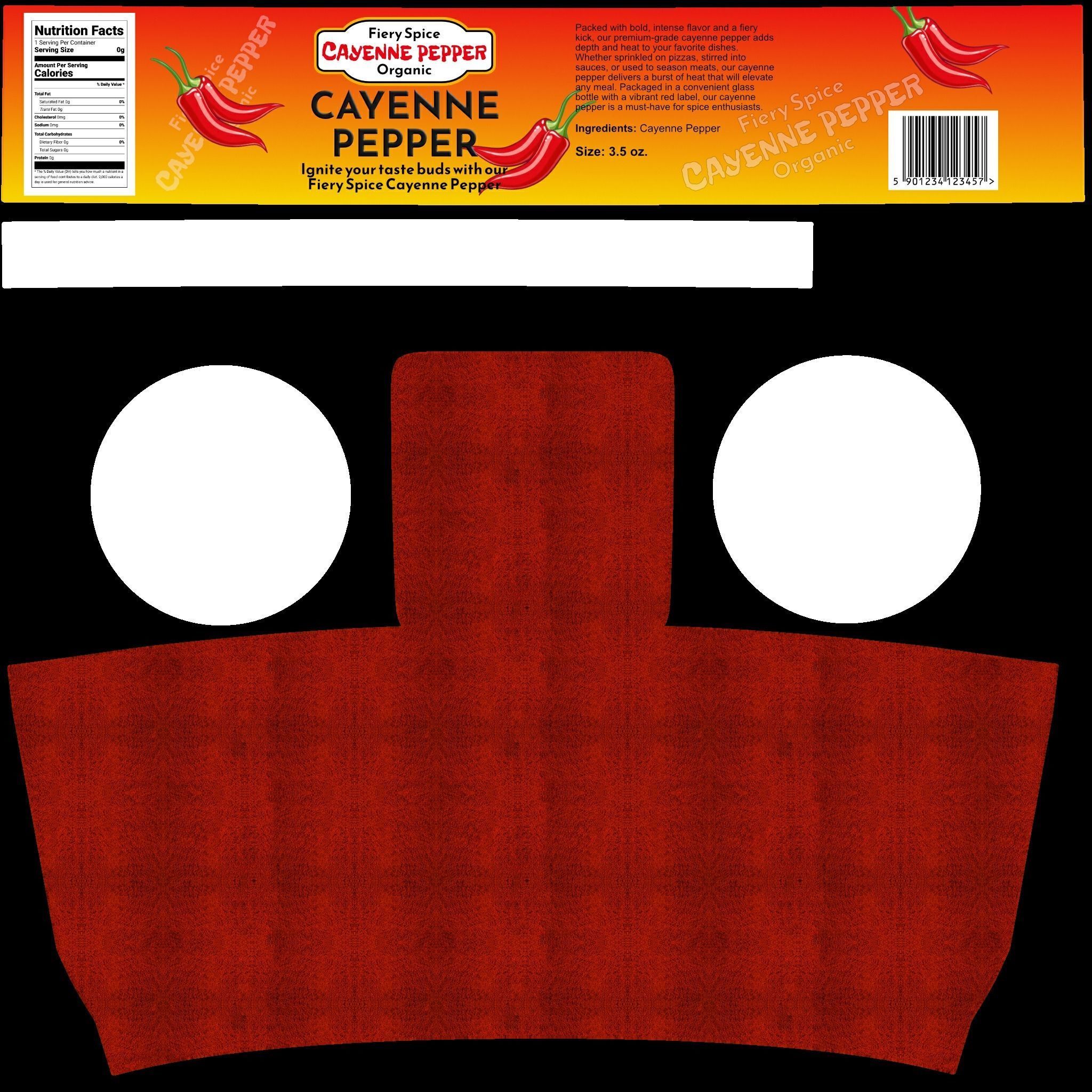 Cayenne Pepper in Plastic Container - 3D Model Low-poly 3D model_10