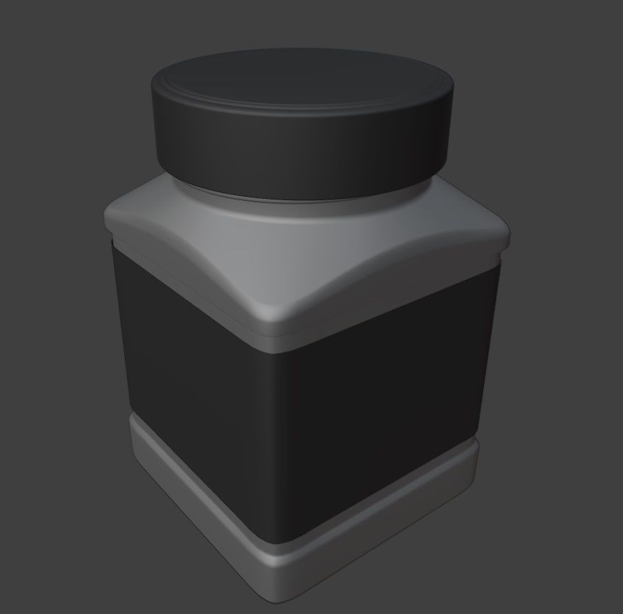 Cayenne Pepper in Plastic Container - 3D Model Low-poly 3D model_11