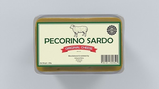 Pecorino Sardo Cheese Low-poly 3D model 7