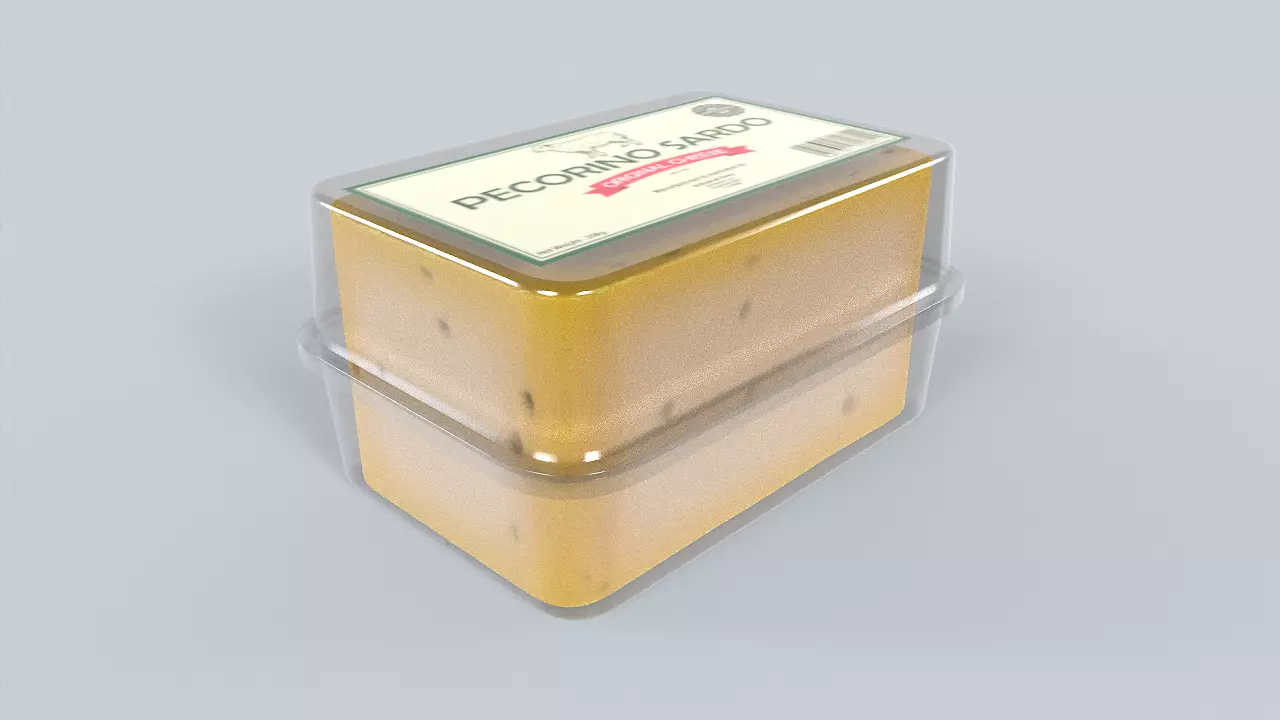 Pecorino Sardo Cheese Low-poly 3D model