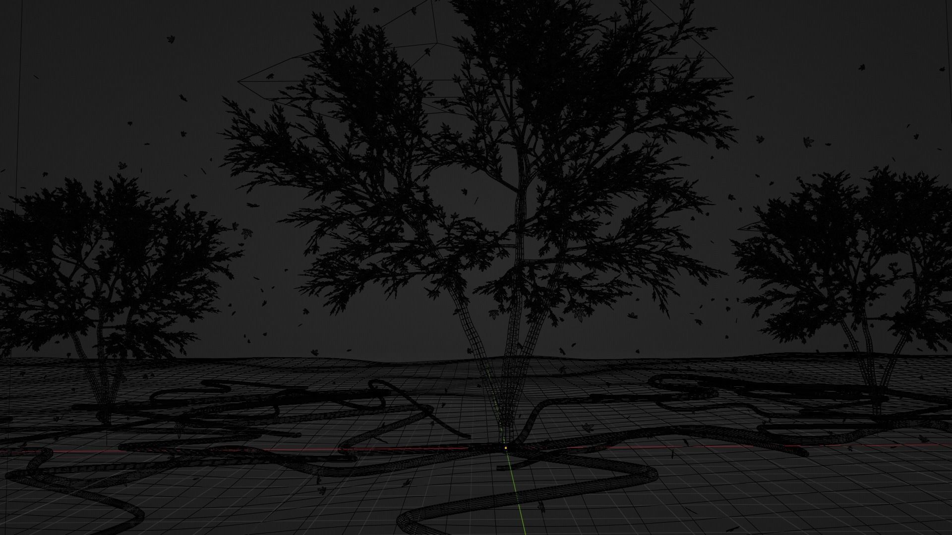 Tree with neon light free 3D model animated | CGTrader