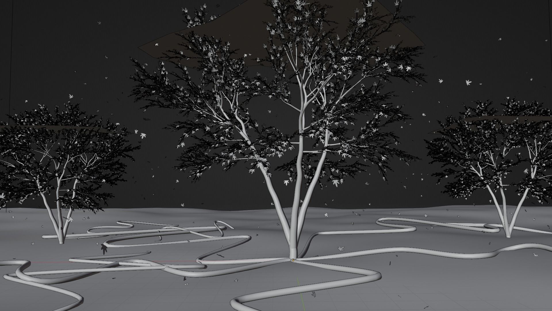 Tree with neon light free 3D model animated | CGTrader
