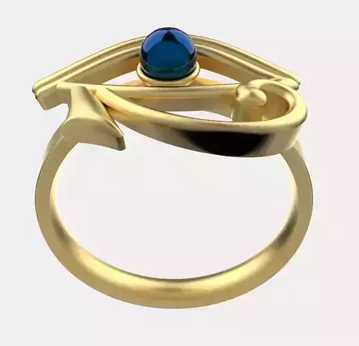 Gold Eye of Horus Ring 