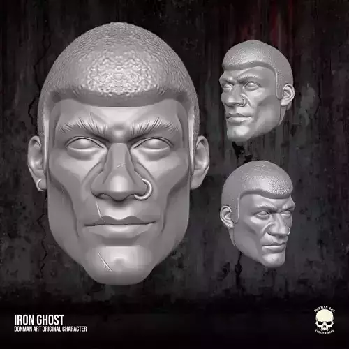 Iron Ghost donman Art Original 3D for Action Figures