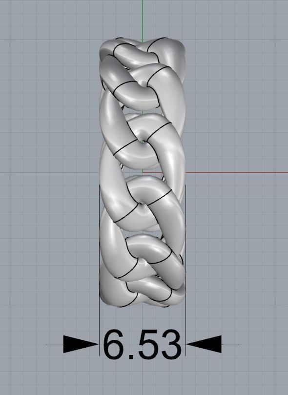 Cuban Ring  3D print model_3