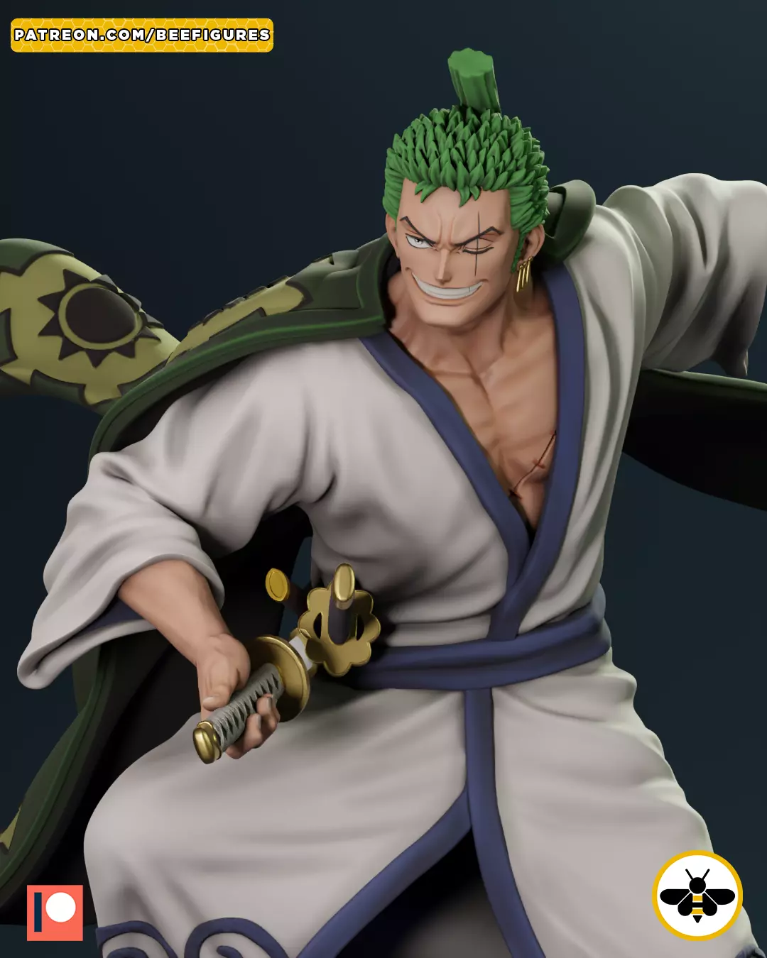 Roronoa Zoro Wano - One Piece - FAN ART 3D print model