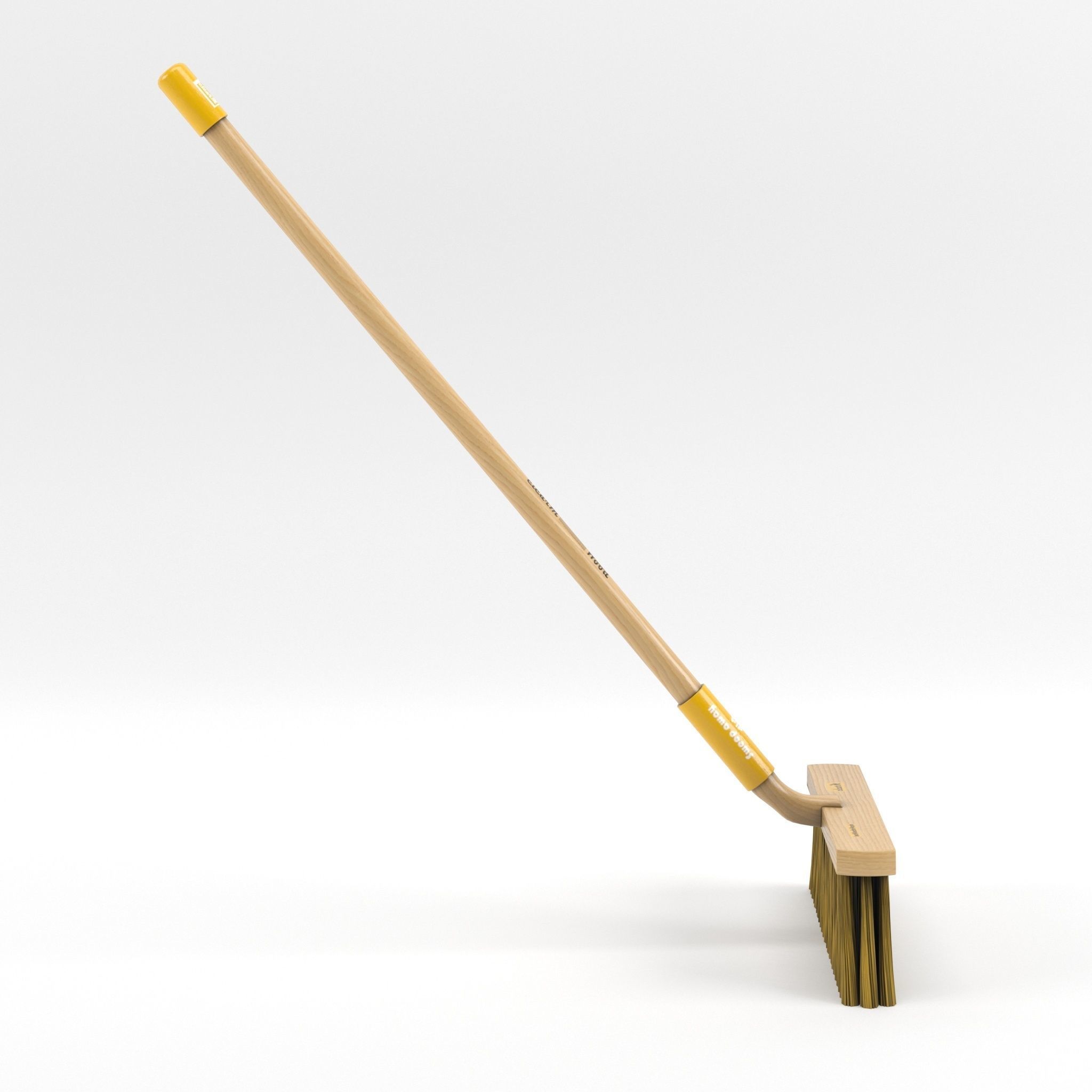 Broom Low-poly 3D model_2