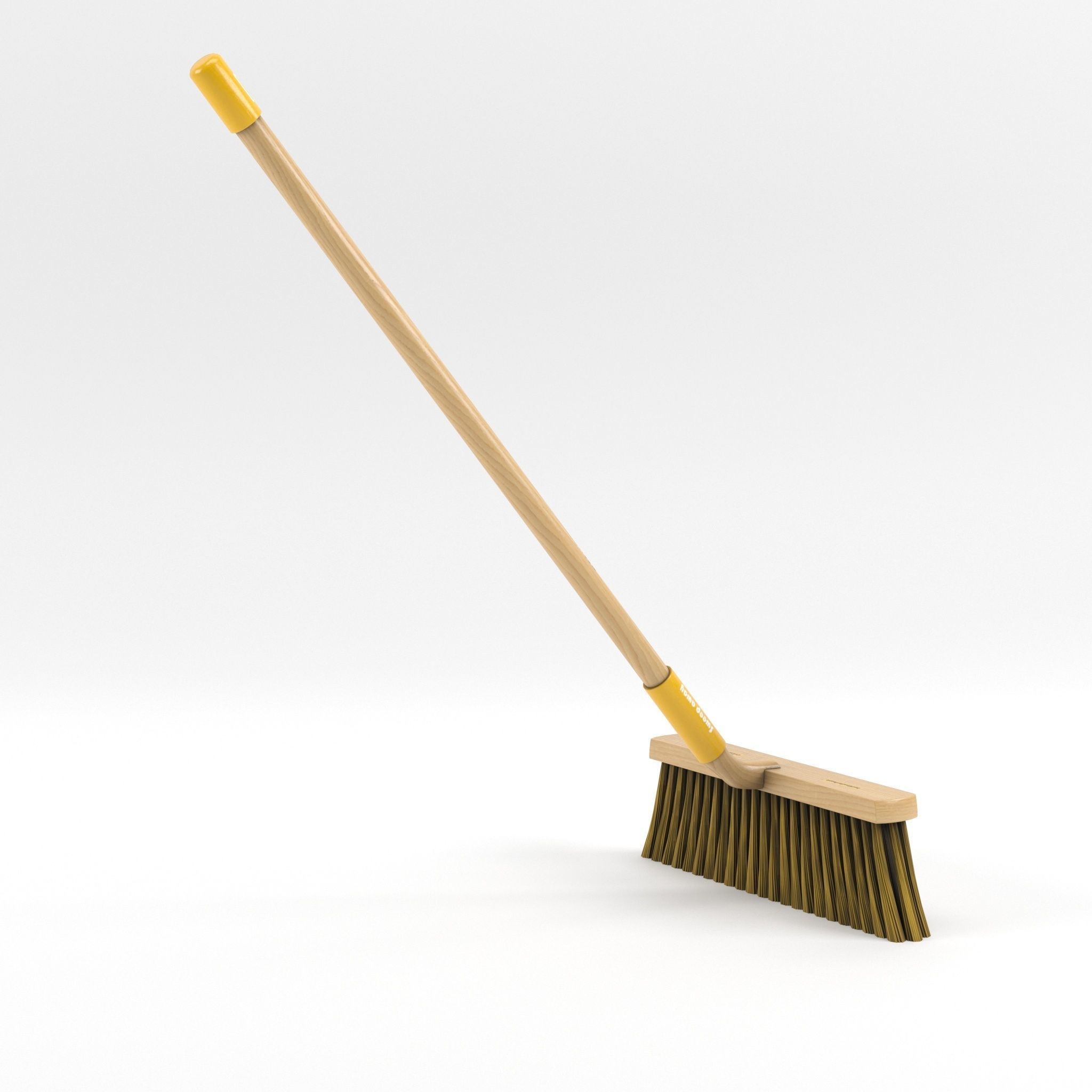 Broom Low-poly 3D model_1