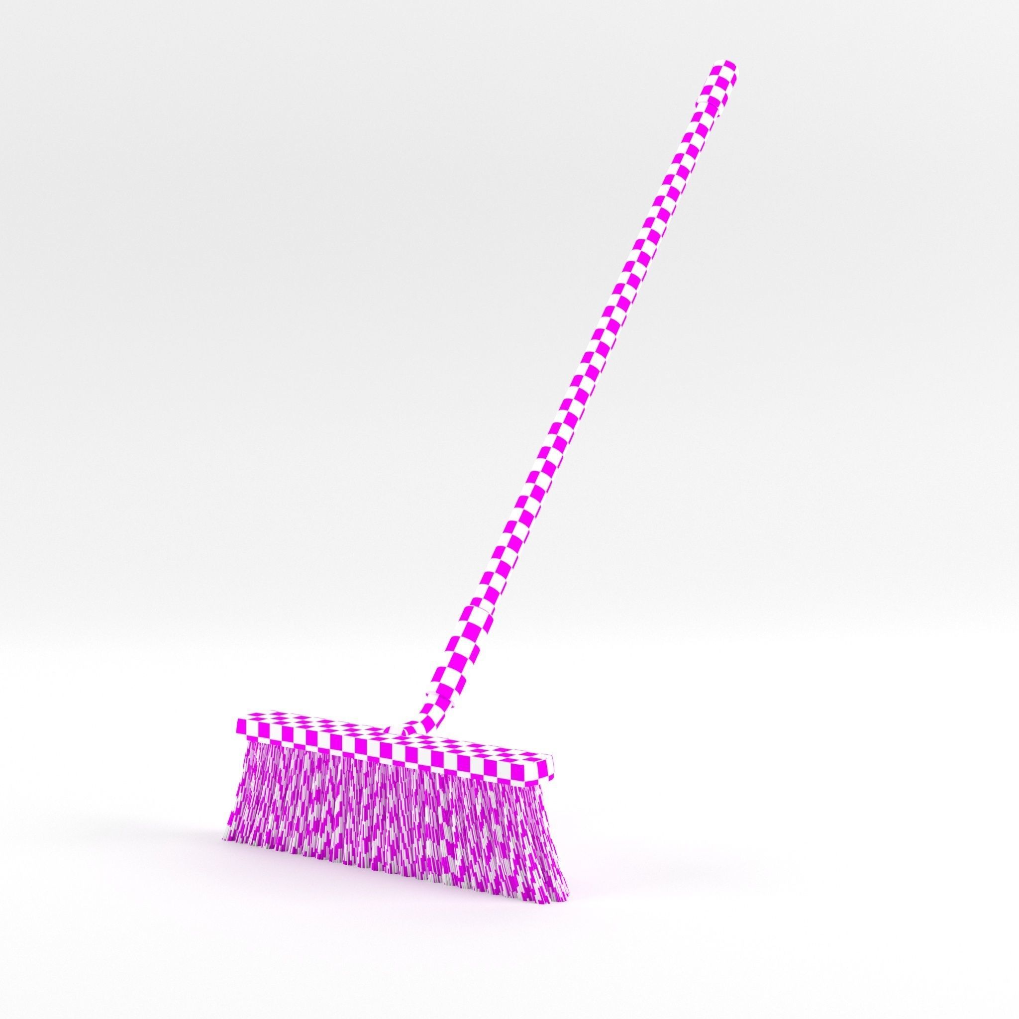 Broom Low-poly 3D model_4